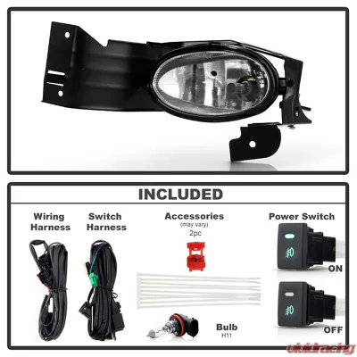 Spyder Auto Clear OEM Fog Lights with Switch for Honda Accord 2-Door 2008-2009 - FL-HA08-C