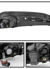 Spyder Auto Clear OEM Fog Light with Switch for Honda Civic 4-Door 2013-2014                                     - FL-HC2013-4D-C - Image 3