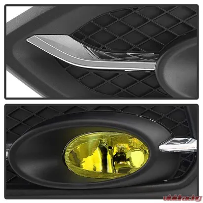 Spyder Auto Fog Light with Switch Clear for 2014-2015 Honda Civic EX Coupe FL-HC2014-2D-Y - FL-HC2014-2D-Y