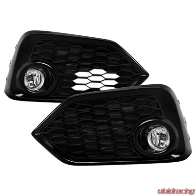Spyder Auto Fog Light with Switch Clear for 2016-2017 Honda Civic 3Dr Hatchback - FL-HC2017-H-C