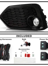 Spyder Auto Fog Light with Switch Clear for 2016-2017 Honda Civic 3Dr Hatchback                                     - FL-HC2017-H-C - Image 2