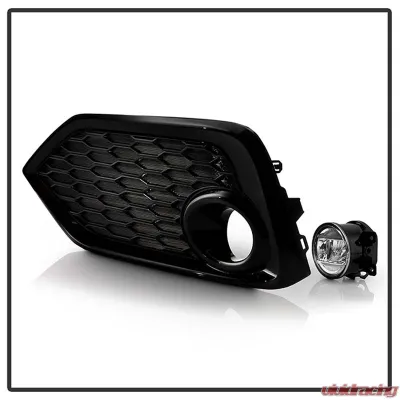 Spyder Auto Full LED Fog Light w/Switch Clear for 2016-2017 Honda Civic 3Dr Hatchback - FL-HC2017-LED-C