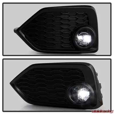 Spyder Auto Full LED Fog Light w/Switch Clear for 2016-2017 Honda Civic 3Dr Hatchback - FL-HC2017-LED-C