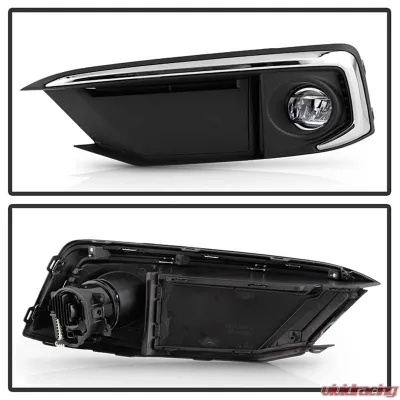 Spyder Auto Chrome Trim OEM LED Fog Light with Switch for Honda Civic 2019+ - FL-HC2019-LED-C
