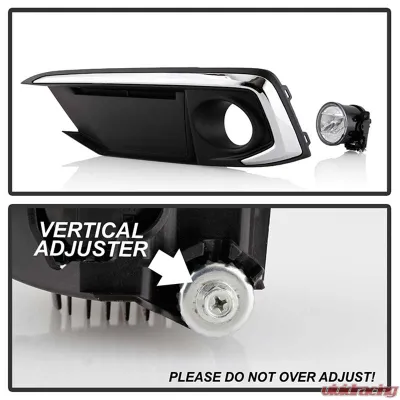 Spyder Auto Chrome Trim OEM LED Fog Light with Switch for Honda Civic 2019+ - FL-HC2019-LED-C