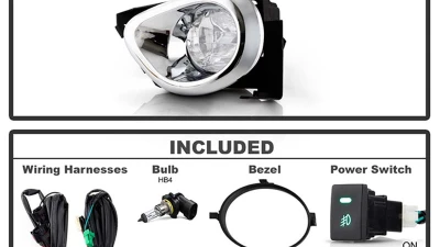 Spyder Auto Clear OEM Fog Lights with Switch for Honda CR-V 2005-2006, 5-Inch Size                                     - FL-HCRV05 - Image 2