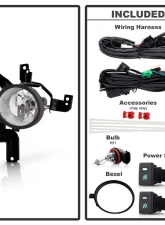 Spyder Auto Clear OEM Fog Lights with Switch for Honda CR-V 2007-2009, 7-Inch                                     - FL-HCRV07 - Image 2