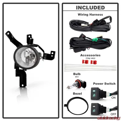 Spyder Auto Clear OEM Fog Lights with Switch for Honda CR-V 2007-2009, 7-Inch - FL-HCRV07