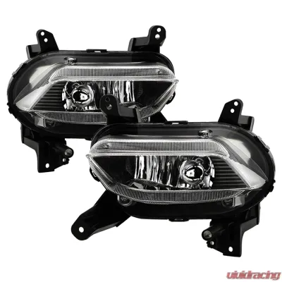 Spyder Auto Clear OEM Style Fog Lights with Switch for Hyundai Santa Fe 2019-2020 - FL-HYSF19-C