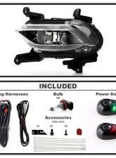 Spyder Auto Clear OEM Style Fog Lights with Switch for Hyundai Santa Fe 2019-2020                                     - FL-HYSF19-C - Image 2