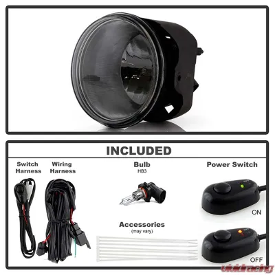 Spyder Auto Smoke OEM Fog Lights with Switch for Mitsubishi Raider 2006-2009 - FL-JGC05-SM