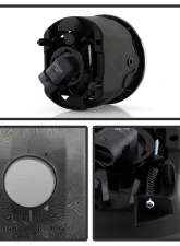 Spyder Auto Smoke OEM Fog Lights with Switch for Mitsubishi Raider 2006-2009                                     - FL-JGC05-SM - Image 3