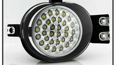 Spyder Auto Chrome LED Fog Lights for Dodge Ram 2002-2006, Durango 2004-2005                                     - FL-LED-DRAM02-C - Image 2