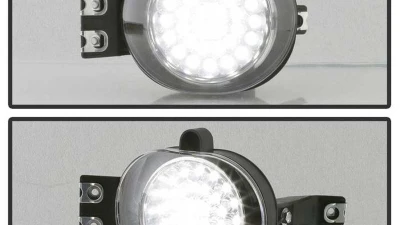 Spyder Auto Chrome LED Fog Lights for Dodge Ram 2002-2006, Durango 2004-2005                                     - FL-LED-DRAM02-C - Image 8