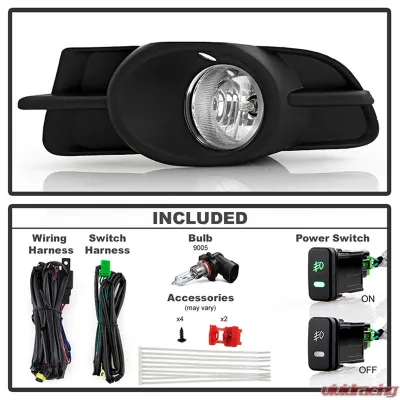 Spyder Auto Clear OEM Fog Lights with Switch for Mitsubishi Galant 2009-2012 - FL-MG09-C