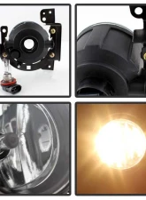 Spyder Auto Clear OEM Fog Lights with Switch for Mitsubishi Mirage 2014-2016                                     - FL-MM2014-C - Image 4