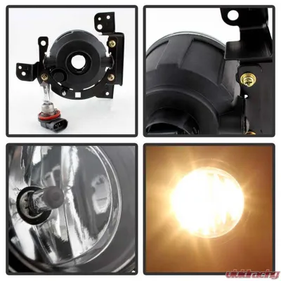 Spyder Auto Clear OEM Fog Lights with Switch for Mitsubishi Mirage 2014-2016 - FL-MM2014-C
