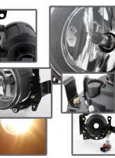 Spyder Auto Clear OEM Fog Lights with Switch for Mitsubishi Mirage 2014-2016                                     - FL-MM2014-C - Image 6