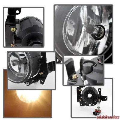 Spyder Auto Clear OEM Fog Lights with Switch for Mitsubishi Mirage 2014-2016 - FL-MM2014-C