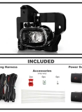 Spyder Auto Full LED Fog Lights with Switch for Nissan Rogue 2021-2022, Clear                                     - FL-NR2021-LED-C - Image 2