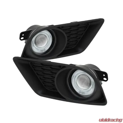 Spyder Auto Clear Halo Projector Fog Lights for Dodge Charger 2011-2014 with Switch - FL-P-DCH2011-C