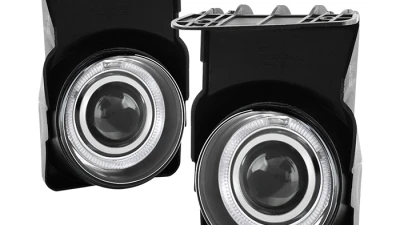 Spyder Auto Halo Projector Clear Fog Lights for GMC Sierra 2003-2006, 4-inch, Clear Lens                                     - FL-P-GS03-HL - Image 7