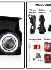 Spyder Auto Halo Projector Clear Fog Lights for GMC Sierra 2003-2006, 4-inch, Clear Lens                                     - FL-P-GS03-HL - Image 2