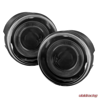 Spyder Auto Smoke Halo Projector Fog Lights with Switch for Mitsubishi Raider 2006-2009 - FL-P-JGC05-HL-SM