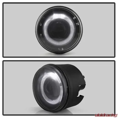Spyder Auto Smoke Halo Projector Fog Lights with Switch for Mitsubishi Raider 2006-2009 - FL-P-JGC05-HL-SM