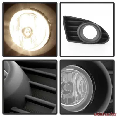 Spyder Auto Clear OEM Fog Light with Switch for Scion iQ 2012-2013, 12V, Plastic - FL-SIQ12-C