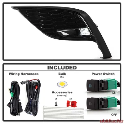 Spyder Auto Clear OEM Style LED Fog Lights with OEM Switch for Toyota Camry SE | XSE 2021-2023 - FL-TCAM2021-LED-C