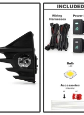 Spyder Auto OEM Style LED Fog Lights for Toyota Prius C 2019 - Clear with OEM Fit Switch                                     - FL-TPRIC19-LED-C - Image 2