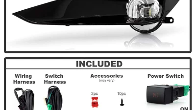 Spyder Auto Full LED Fog Lights with Switch for Toyota Sienna 2021-2023                                     - FL-TSIE2021-XSE-C - Image 2