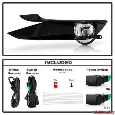 Spyder Auto Full LED Fog Lights with Switch for Toyota Sienna 2021-2023 - FL-TSIE2021-XSE-C