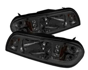 Spyder Auto Black 1-Piece LED Crystal Headlights for Ford Mustang GT 1987-1993