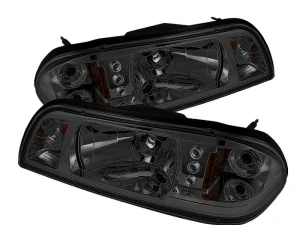 Spyder Auto Black 1-Piece LED Crystal Headlights for Ford Mustang GT 1987-1993 - HD-YD-FM87-1PC-LED-SM - Image 2