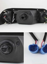 Spyder Auto Black 1-Piece LED Crystal Headlights for Ford Mustang GT 1987-1993                                     - HD-YD-FM87-1PC-LED-SM - Image 2