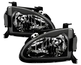 Spyder Auto Black Crystal HeadLights Honda Del Sol 1993-1997