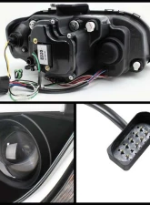Spyder Auto Black DRL Light Tube Projector Headlights for Audi A3 1996-2008 Halogen                                     - PRO-YD-AA306-LTDRL-BK - Image 2