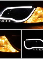 Spyder Auto Black DRL Light Tube Projector Headlights for Audi A3 1996-2008 Halogen                                     - PRO-YD-AA306-LTDRL-BK - Image 3