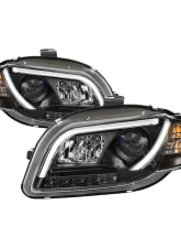 Spyder Auto Black DRL Projector Headlights for 2005-2008 Audi A4 Halogen Non-Convertible                                     - PRO-YD-AA405-LTDRL-G2-BK - Image 9