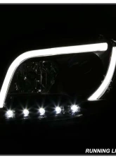 Spyder Auto Black DRL Projector Headlights for 2005-2008 Audi A4 Halogen Non-Convertible                                     - PRO-YD-AA405-LTDRL-G2-BK - Image 9