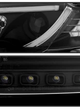 Spyder Auto Black DRL Projector Headlights for 2005-2008 Audi A4 Halogen Non-Convertible                                     - PRO-YD-AA405-LTDRL-G2-BK - Image 3