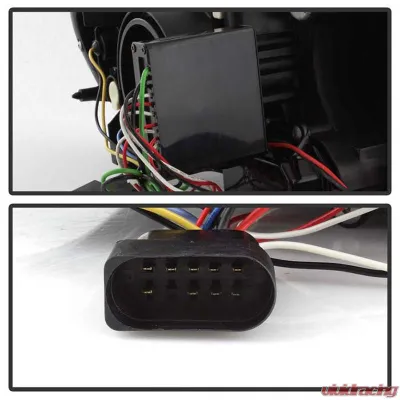 Spyder Auto Black DRL Projector Headlights for 2005-2008 Audi A4 Halogen Non-Convertible - PRO-YD-AA405-LTDRL-G2-BK