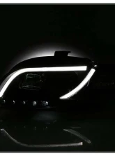 Spyder Auto Black DRL Projector Headlights for 2005-2008 Audi A4 Halogen Non-Convertible                                     - PRO-YD-AA405-LTDRL-G2-BK - Image 6