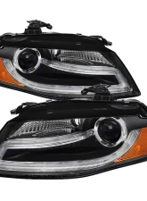 Spyder Auto Black DRL LED Projector Headlights for Audi A4 2009-2012 Halogen                                     - PRO-YD-AA408-DRL-BK - Image 7