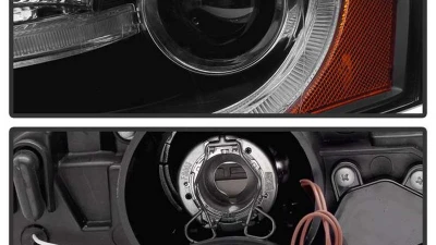 Spyder Auto Black DRL LED Projector Headlights for Audi A4 2009-2012 Halogen                                     - PRO-YD-AA408-DRL-BK - Image 4