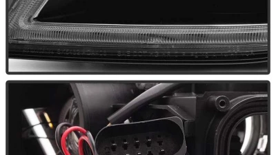 Spyder Auto Black DRL LED Projector Headlights for Audi A4 2009-2012 Halogen                                     - PRO-YD-AA408-DRL-BK - Image 5