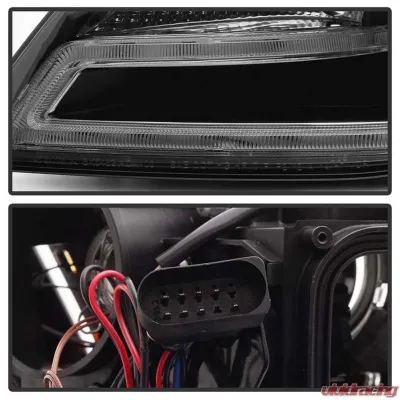 Spyder Auto Black DRL LED Projector Headlights for Audi A4 2009-2012 Halogen - PRO-YD-AA408-DRL-BK