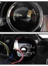 Spyder Auto Black DRL LED Projector Headlights for Audi A4 2009-2012 with Xenon HID Lights                                     - PRO-YD-AA408-HID-DRL-BK - Image 3